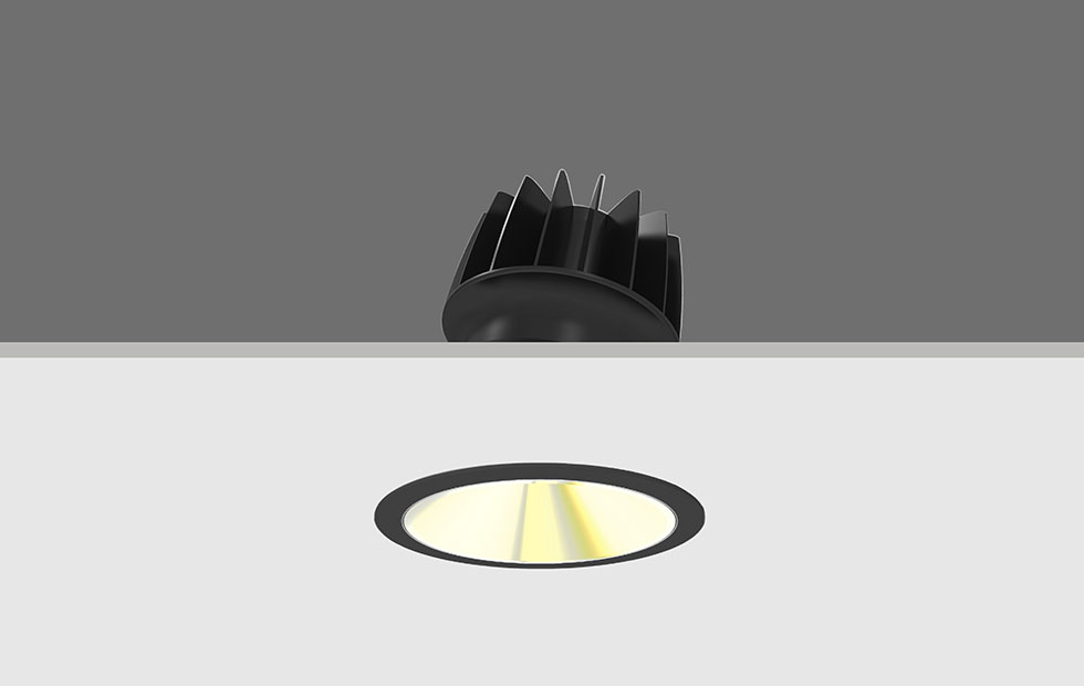 ArchPro Small Round Adj Black with Champaign, Pendant Lighting