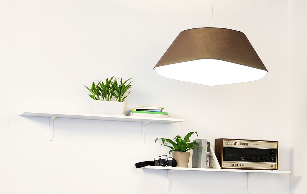 Slider Innermost RD2SQ Floor Lamp in warmer gray tone