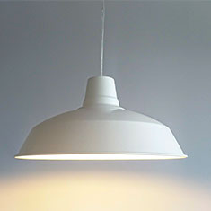 foundry white aluminium lamp shade