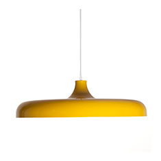 portobello aluminium pendant light in yellow