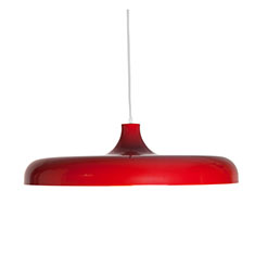 portobello aluminium pendant light in red