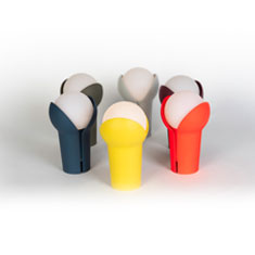 portable bud lamp colour range in a circular arrangement